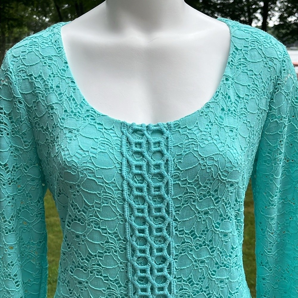Alfani pretty boho lacey a-line dress M - Picture 3 of 9